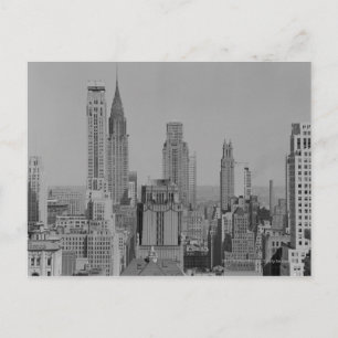 City skyline postcard