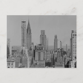 City skyline postcard