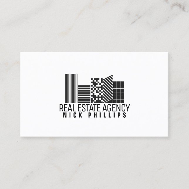 City skyline vector logo business card (Front)