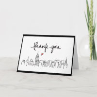 City Skyline with loving thanks design