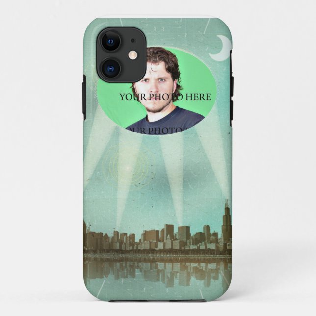 City spotlights with a photo case (Back)