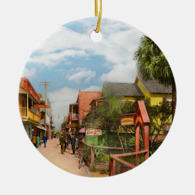 City - St Augustine Florida - Cosy Inn 1908 Ceramic Ornament (Front)