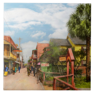 City - St Augustine Florida - Cozy Inn 1908 Ceramic Tile