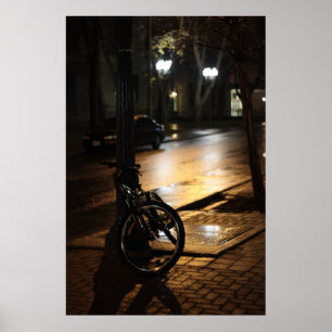 City street at  night poster