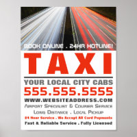 City Street Lights, Taxi Cab Firm Advertising