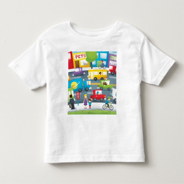 City Street Toddler T-Shirt (Front)
