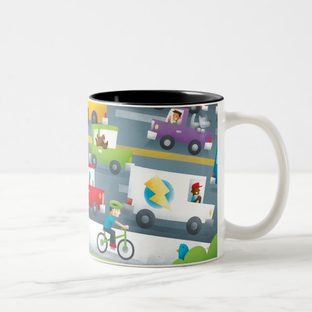 City Street Two-Tone Coffee Mug (Right)