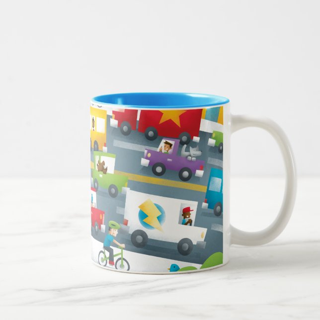 City Street Two-Tone Coffee Mug (Right)