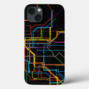 City subway map iPhone 13 case
