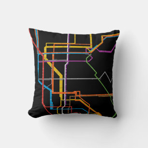 City subway map cushion