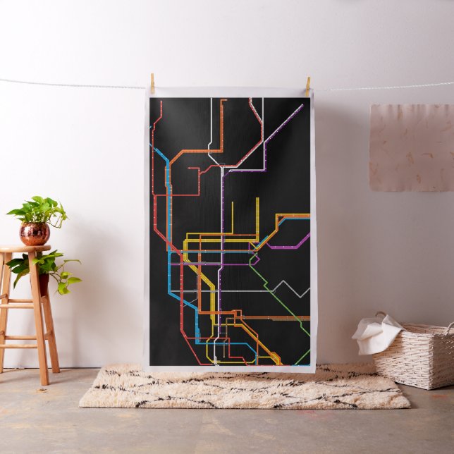 City subway map fabric (In Situ)