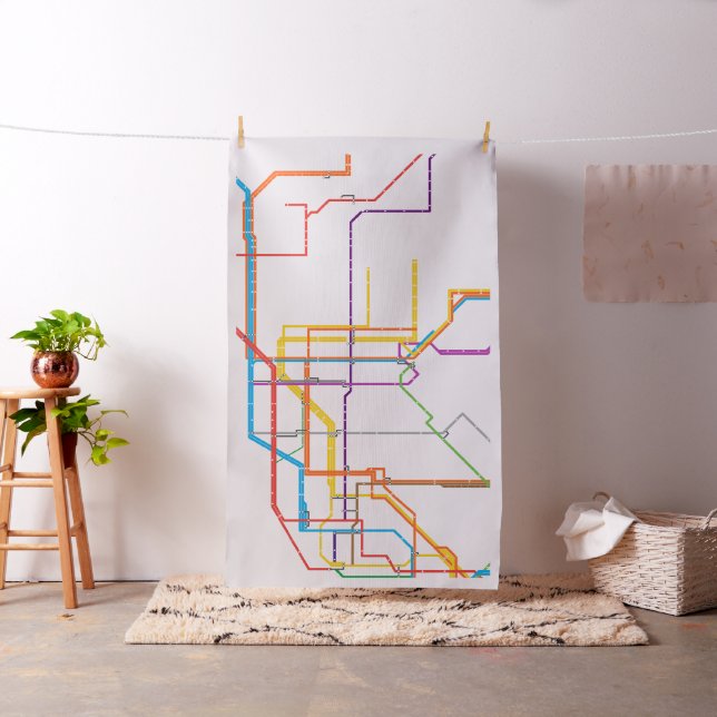 City subway map fabric (In Situ)