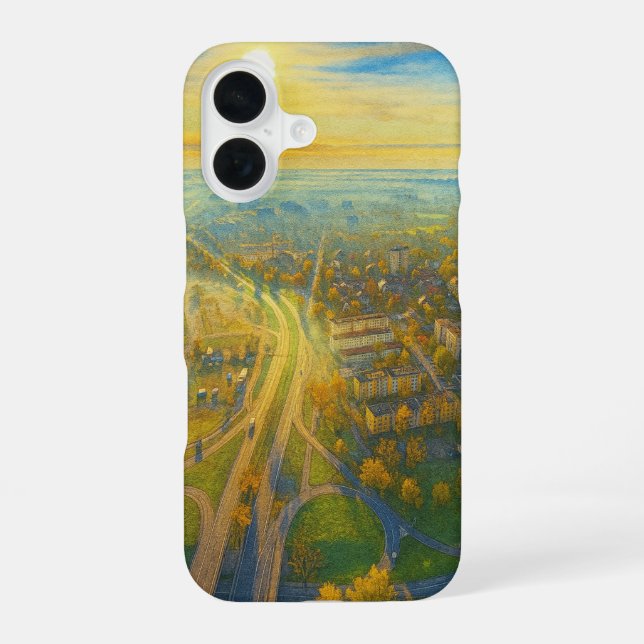 City Sunset iPhone 16 Case (Back)