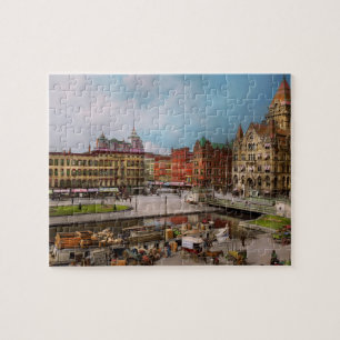 City - Syracuse NY - The Clinton Square Canal 1905 Jigsaw Puzzle