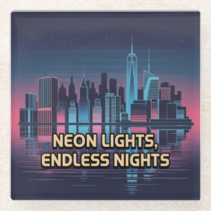 City That Never Sleeps New York Glass Coaster