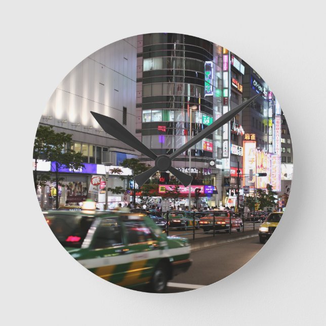 City Tokyo Street View Round Clock (Front)