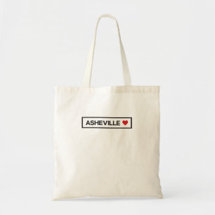 City Town State Country Home I Love Asheville Tote Bag