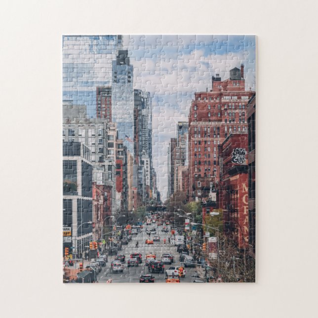 City Traffic & Building Scenic Puzzles Jigsaw Puzz (Vertical)