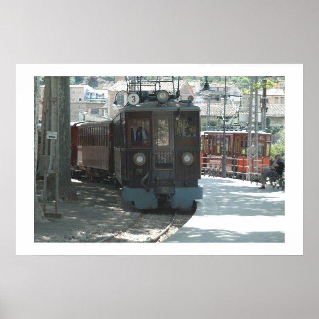 City train in Soller of Mallorca, Spain Poster (Front)