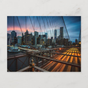 City View at Night   New York, NY Postcard