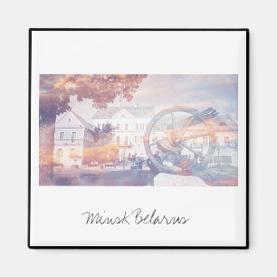 City View Cityscape Minsk Belarus Magnet