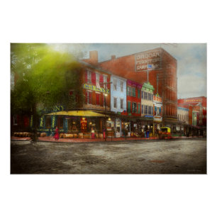 City - Washington DC - Life on 7th St 1912 Poster