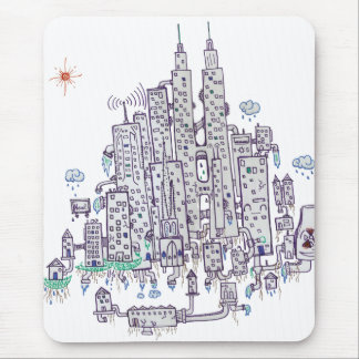 city without  ahill mouse pad