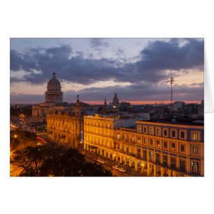 Cityscape at sunset, Havana, Cuba