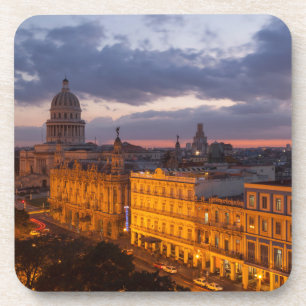 Cityscape at sunset, Havana, Cuba Coaster