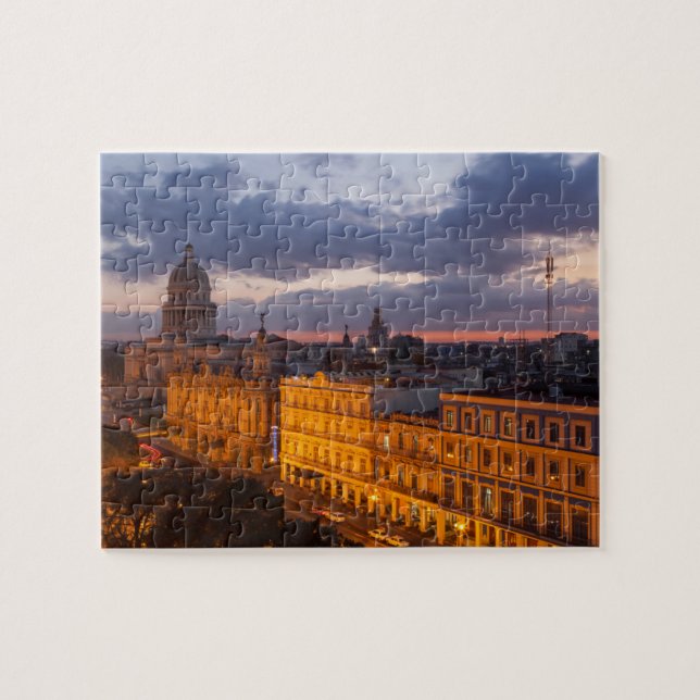 Cityscape at sunset, Havana, Cuba Jigsaw Puzzle (Horizontal)