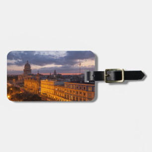 Cityscape at sunset, Havana, Cuba Luggage Tag