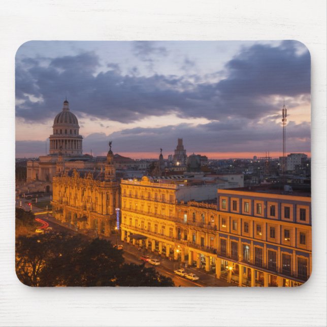 Cityscape at sunset, Havana, Cuba Mouse Pad (Front)