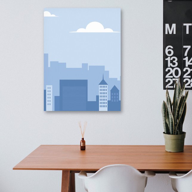Cityscape Blue Vertical  Poster (Cityscape Blue Vertical Poster)