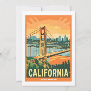 Cityscape California Eye-Catching Vector Design Thank You Card