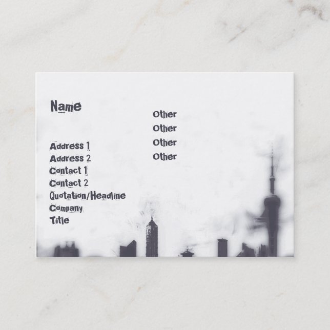 Cityscape - Chubby Business Card (Front)