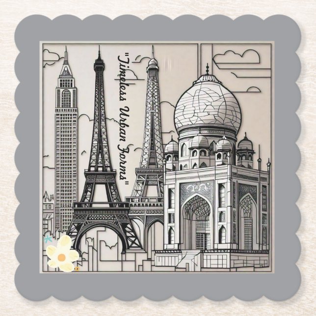 "Cityscape Clarity" Paper Coaster (Front)