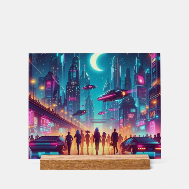 Cityscape: Depeche Mode's Never Let Me Down Again Acrylic Sign (Front)