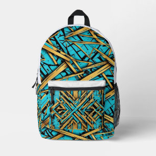 Cityscape golden Cyan Backpack