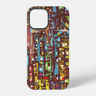 Cityscape hand drawn illustrationart,street,city,s iPhone 12 case