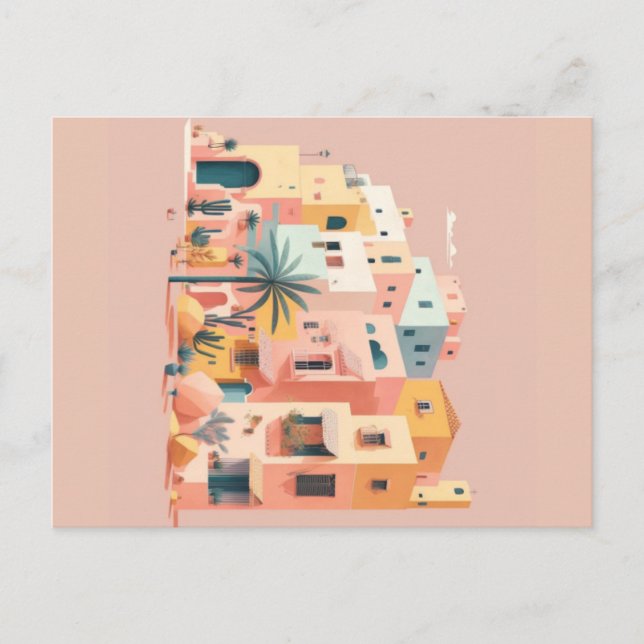 Cityscape houses postcard (Front)