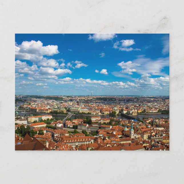 Cityscape in Prague Postcard (Front)