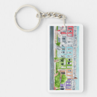 cityscape keychain