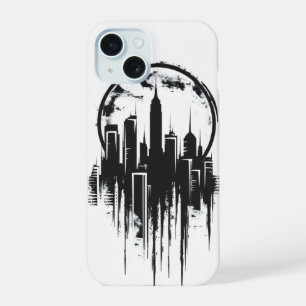 Cityscape Monochromatic Logo iPhone 15 Case