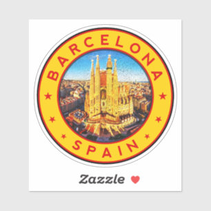Cityscape of Barcelona with Sagrada Familia