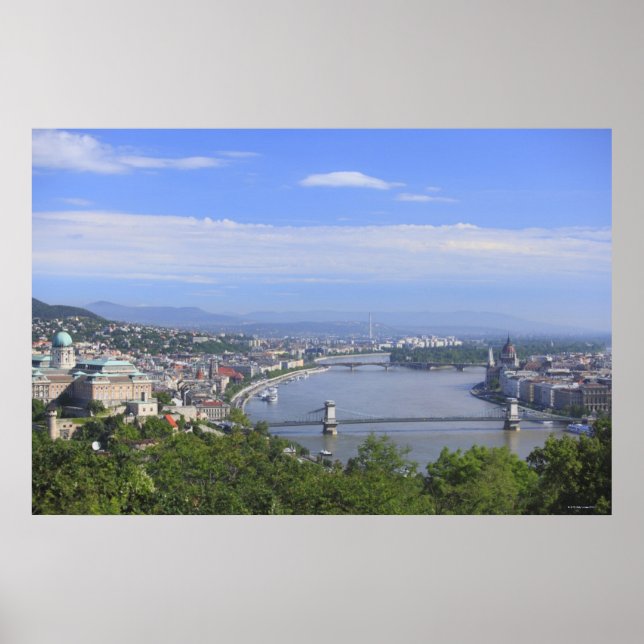Cityscape of Budapest Poster (Front)