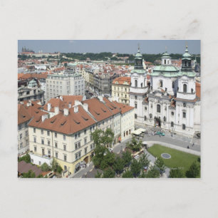 Cityscape of historical Prague, Czech Republic Postcard