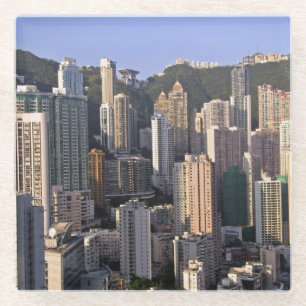 Cityscape of Hong Kong, China Glass Coaster