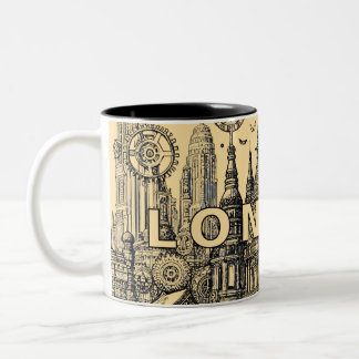 CITYSCAPE OF LONDON Two-Tone COFFEE MUG