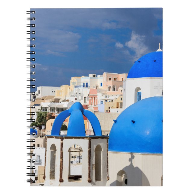 Cityscape of Santorini, Greece Notebook (Front)