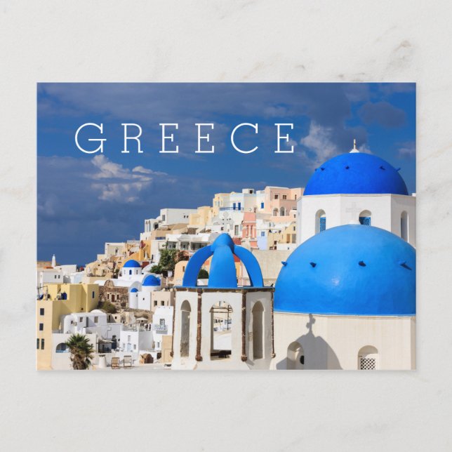 Cityscape of Santorini, Greece Postcard (Front)